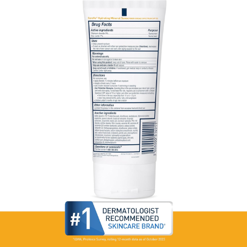 Cerave Hydrating Mineral Sunscreen Spf-50 150Ml 3