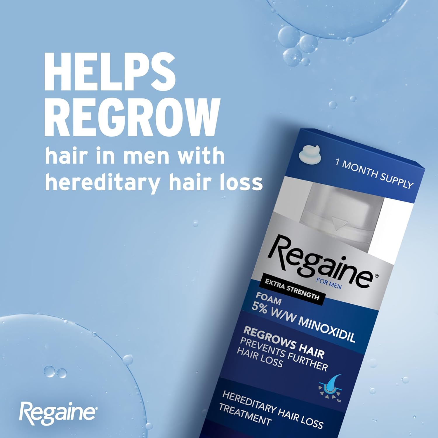 Try Regaine Men Foam 5% Minoxidil 60g (73ml) | MedX Pharmacy UAE