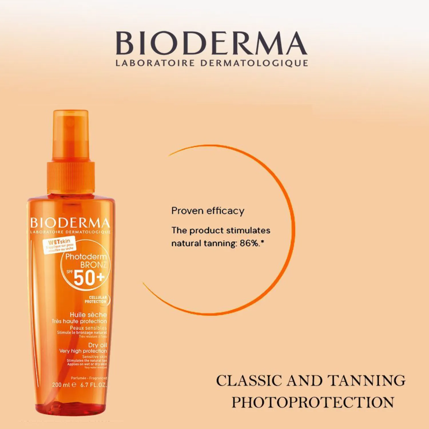 Bioderma Photoderm Bronz SPF50+ Dry Oil Spray 200ml 3