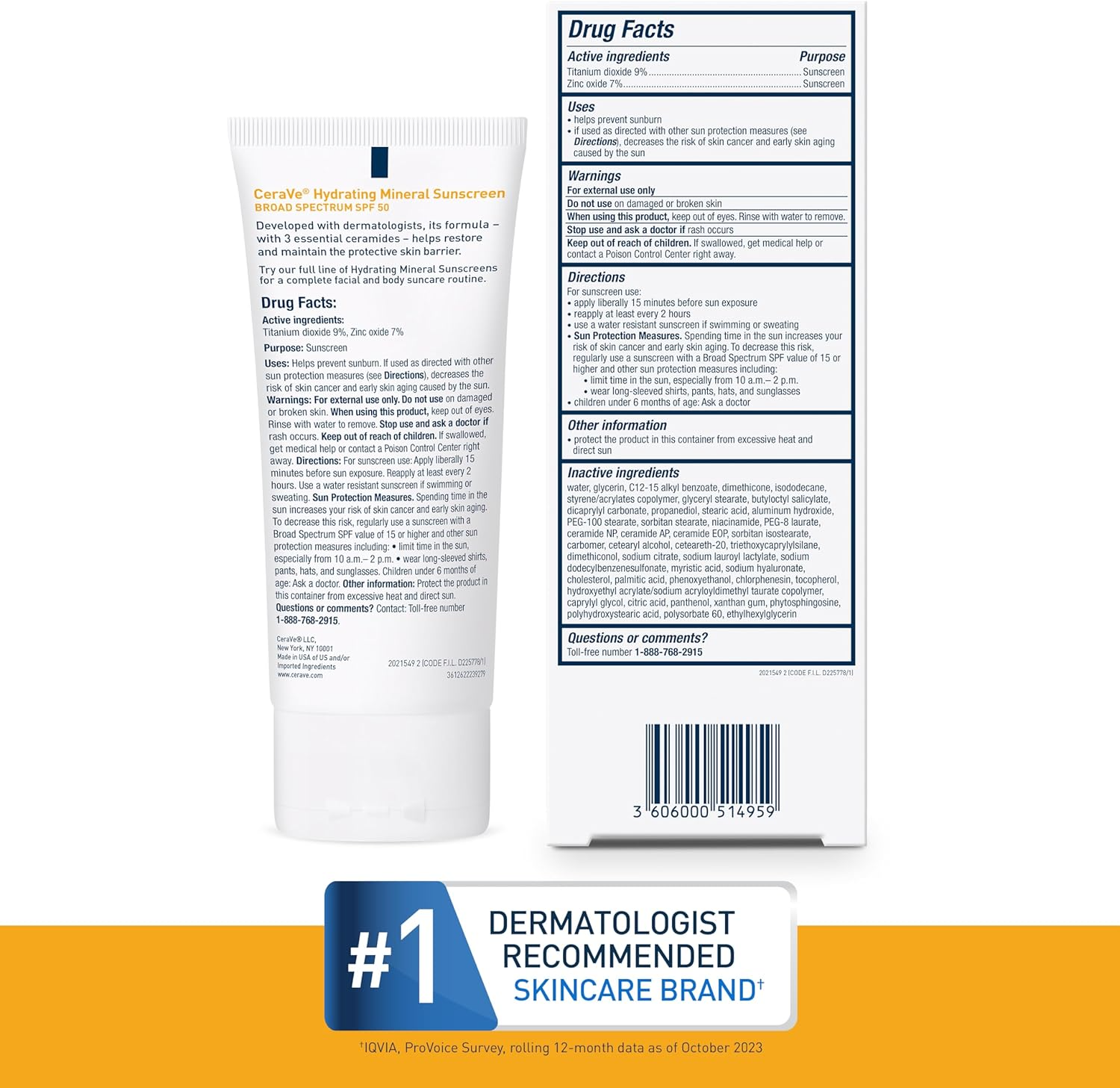 CeraVe 100% Mineral Sunscreen SPF 50 - 75ml 4