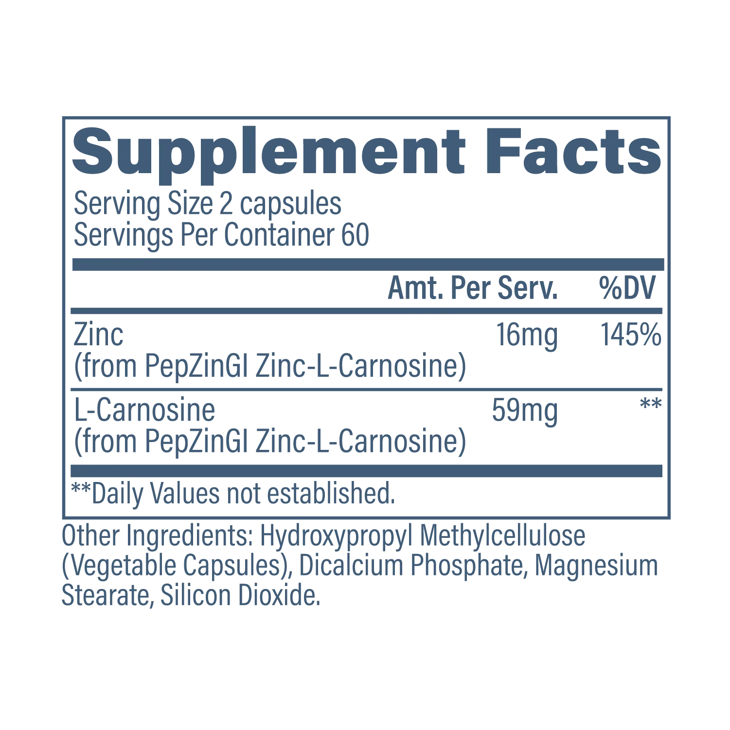 Revive Zinc Carnosine Vegetarian 120 Capsules 2