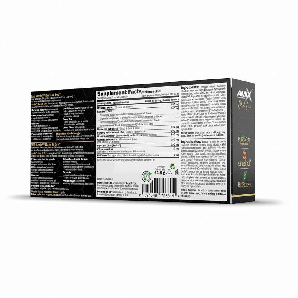 Amix Black Line Burn & Dry Blister - 90 Capsule 3