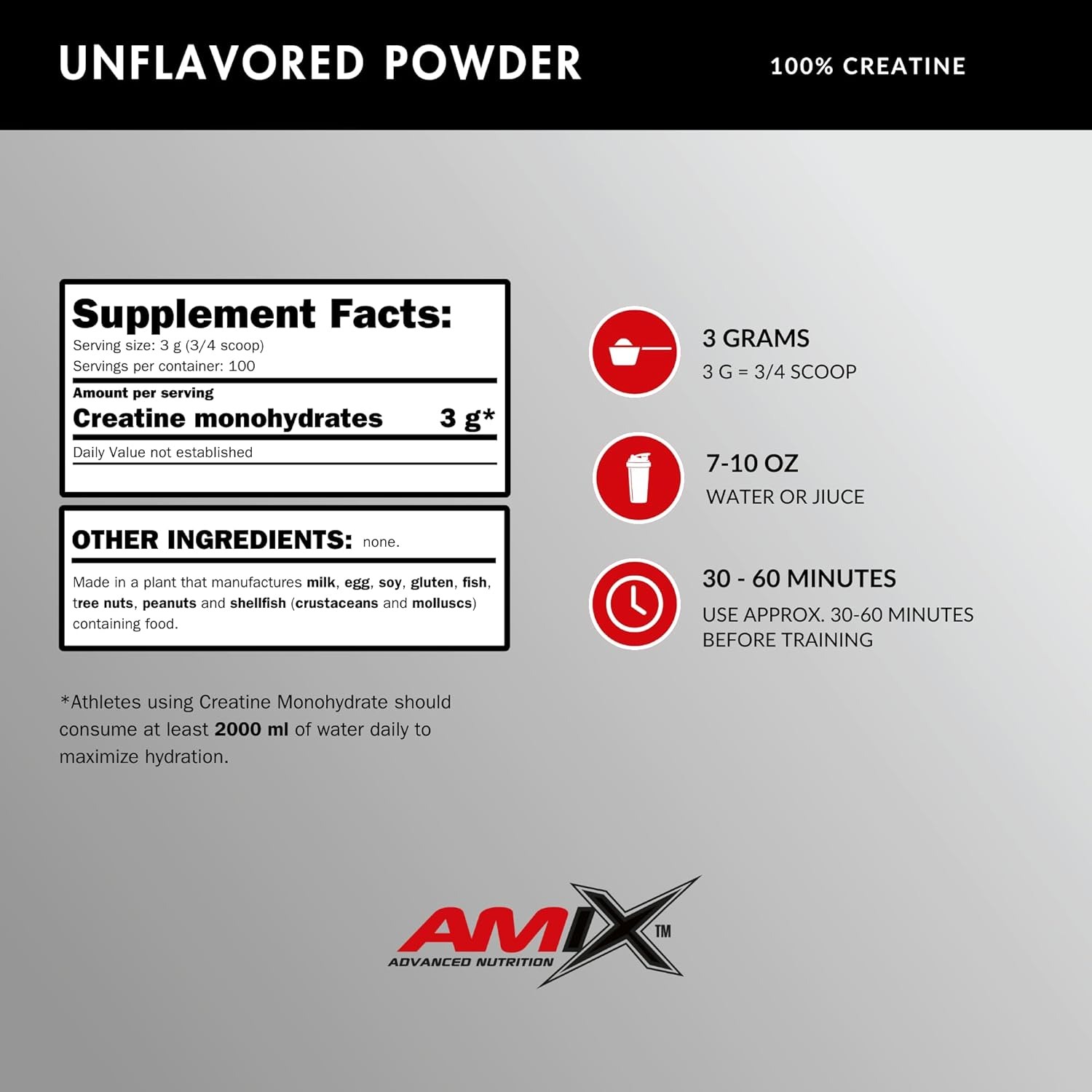 Amix Creatine Monohydrate - 300gm 4