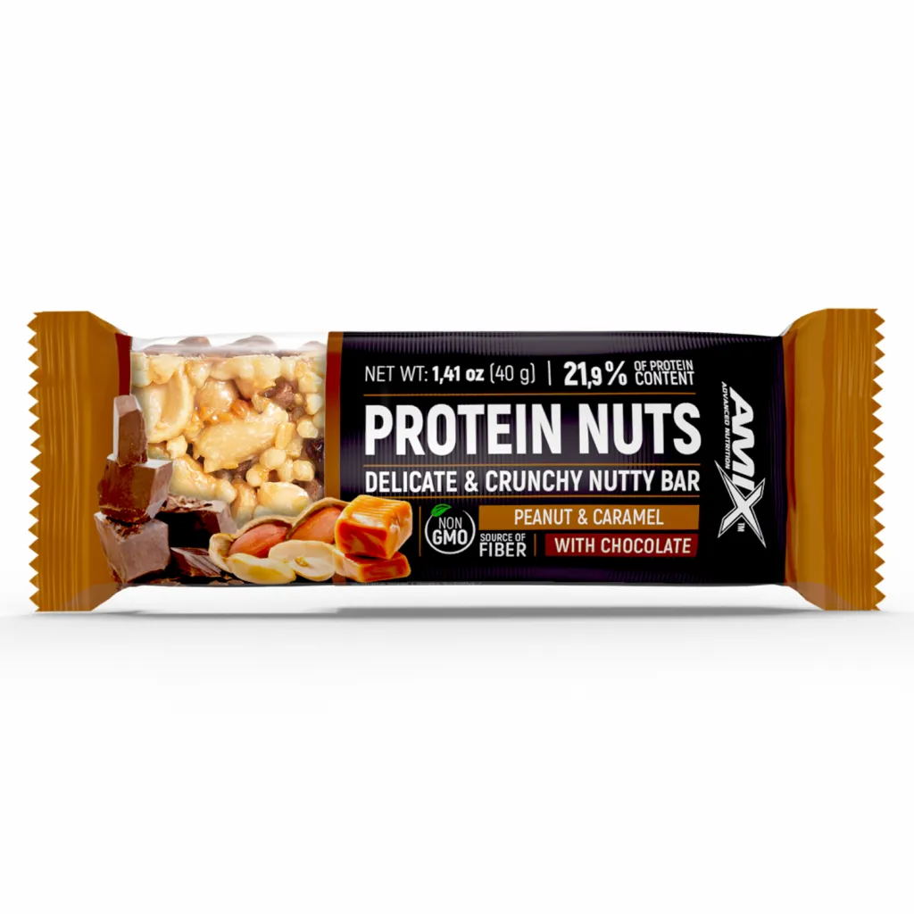 Amix Protein Nuts Bar Peanut Caramel Flavor - 40gm x 25pcs 2