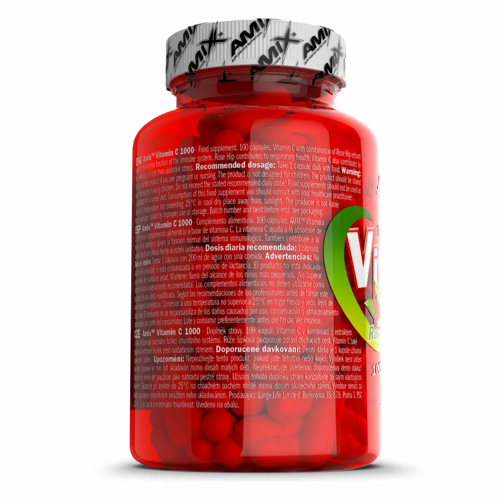 Amix Vitamin C 1000mg - 100 Vege Capsules 3