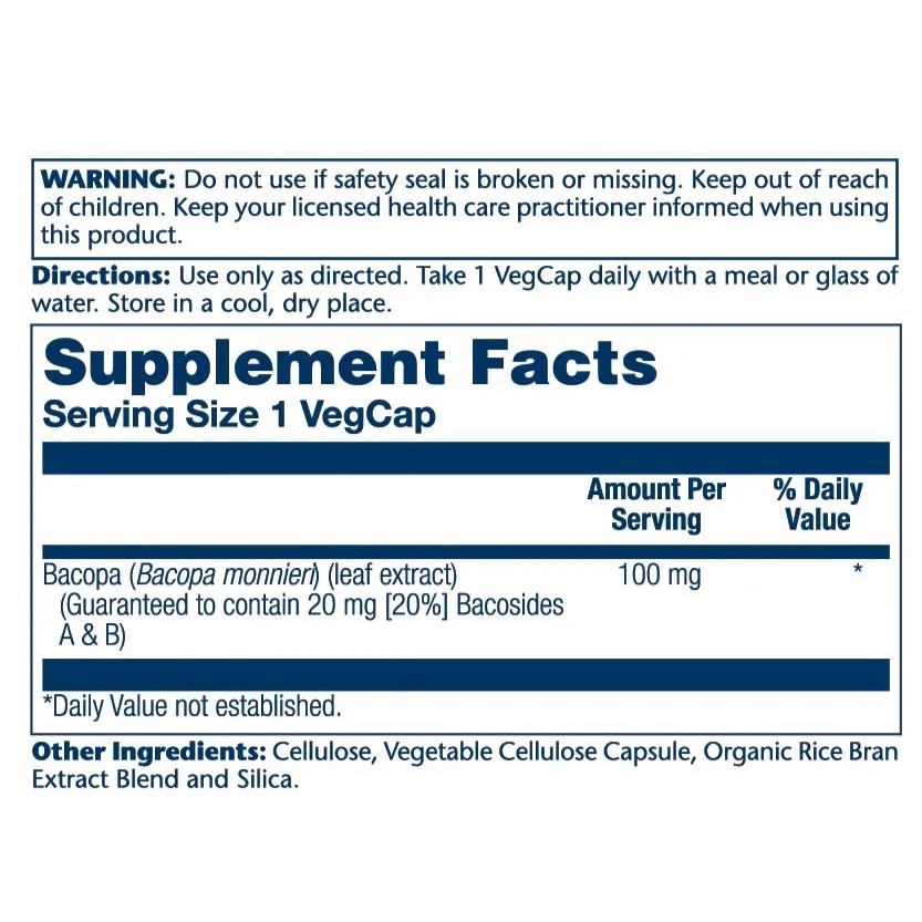 Solaray Bacopa 100mg - 60 Capsules 2