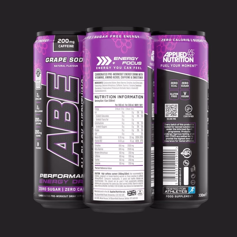 Applied Nutrition ABE Pre Workout RTD Grape Soda 330ml 2